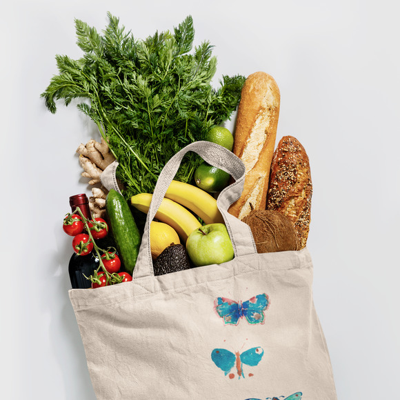 Natural Colorful Butterflies Tote Bag - Picture 5 of 5